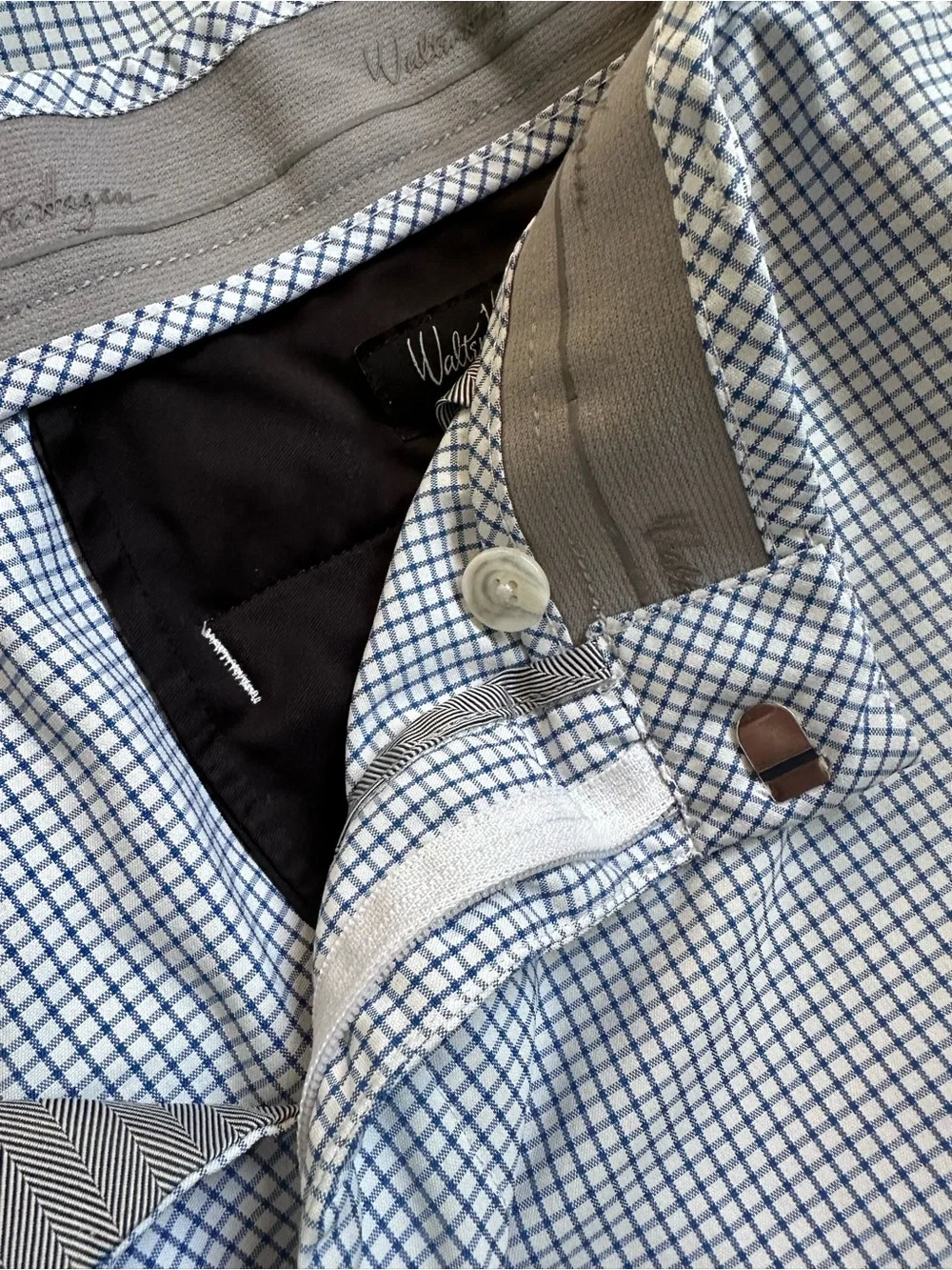 Walter Hagen | Blue and White Checkered Shorts | Size 34